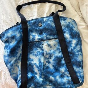 lululemon athletica Blue Tie-Dye Tote Bag